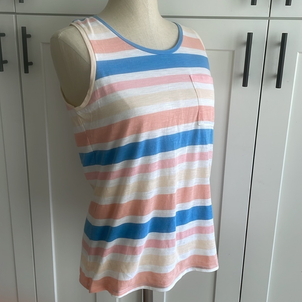 Patagonia Organic Cotton Striped colorful Tank Top medium